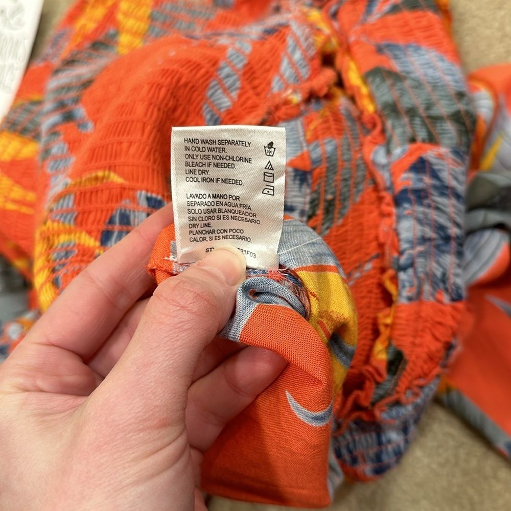 Patrons of Peace NWT Tropical Print Drop Crotch Pockets Jumpsuit Women Medium - Picture 11 of 11